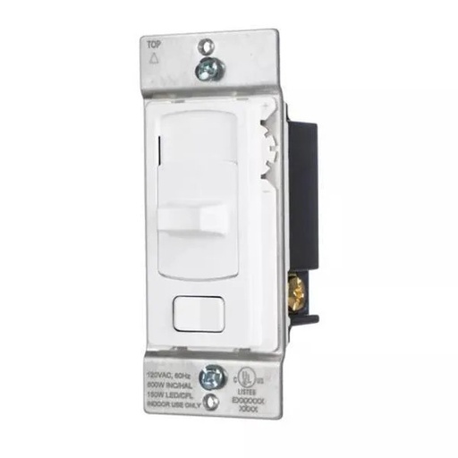 [LCD150SW] Hubbell Wiring Single Pole 3-Way 120 Volt Slide Dimmer Switch White