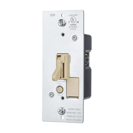 [LCD150TI] Hubbell Wiring Single Pole 3-Way 120v Toggle Dimmer Switch Ivory