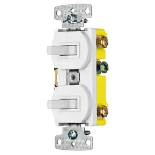 [RC101W] Hubbell 15 Amp 120 Vac 1-Pole Toggle Switch (White)