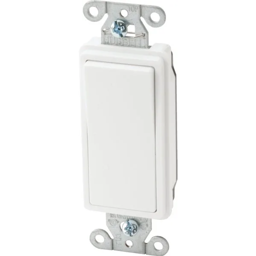 [DS115W] Hubbell-Pro 15 Amp 120/277 Vac 2-Position Decorator Switch (White)