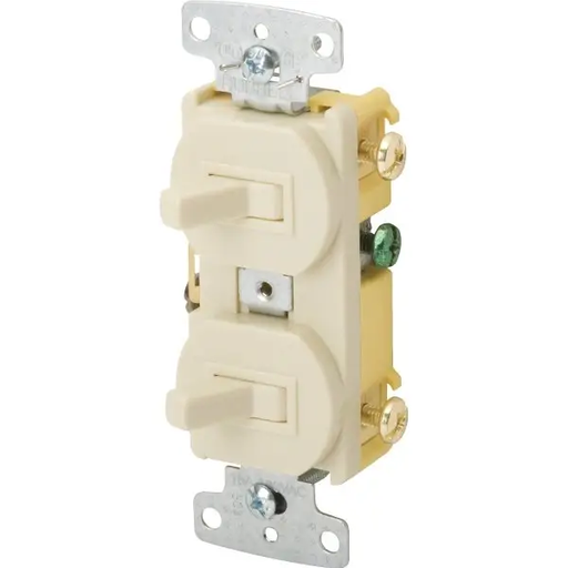 [RC101I] Hubbell-Pro 15 Amp/120 Vac Combination Switch (Ivory)