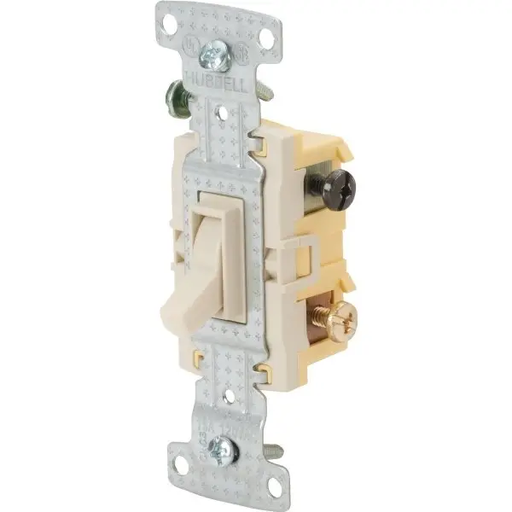 [RS115I] Hubbell-Pro 15 Amp/120 Vac 2-Position Toggle Switch (10-Pack) (Ivory)
