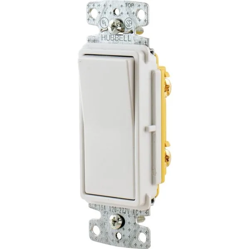 [RSD115W-10] Hubbell-Pro 15 Amp 120/277 Vac 2-Position Decorator Switch (10-Pack)