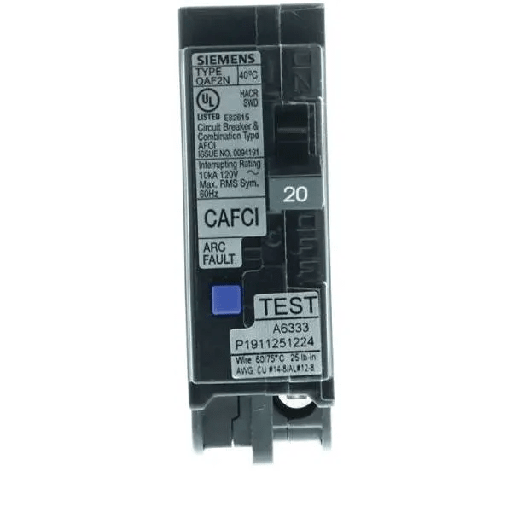 [QA120AFCN] Siemens 20 Amp 1-Pole Qaf2n Afci 10 Ka Breaker