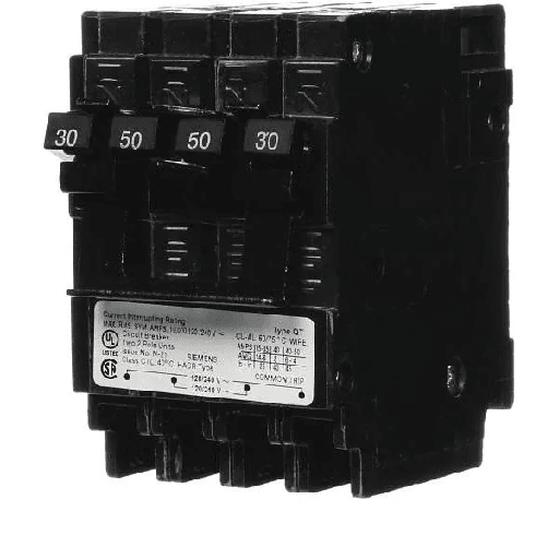 [Q23050CT2U] Siemens Quadplex One Outer 50 Amp Double-Pole And One Inner 30 Amp Double-Pole-Circuit Breaker