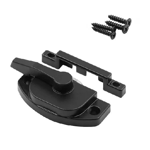 [F 27638] Prime-Line Diecast Window Sash Lock With Keeper, Cam Action, Matte Black