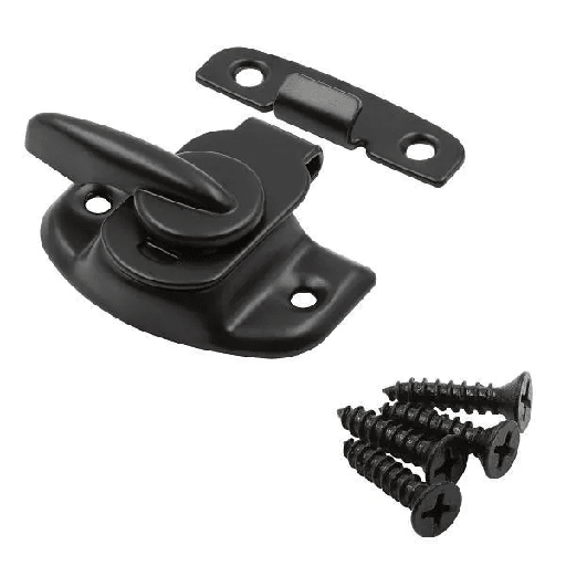 [F 25668] Prime-Line Diecast Window Sash Lock And Keeper, Cam Action, Matte Black