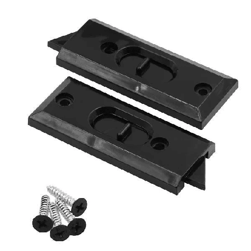 [F 27228] Prime-Line Vinyl Window Tilt Latch, Matte Black, 1 Pair