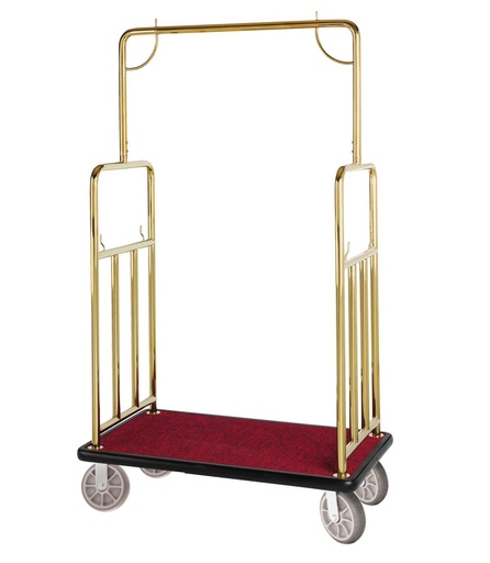 [BCF107TG] Contemporary Bellman's Cart; Titanium Gold - 8" semi-pneumatic wheels