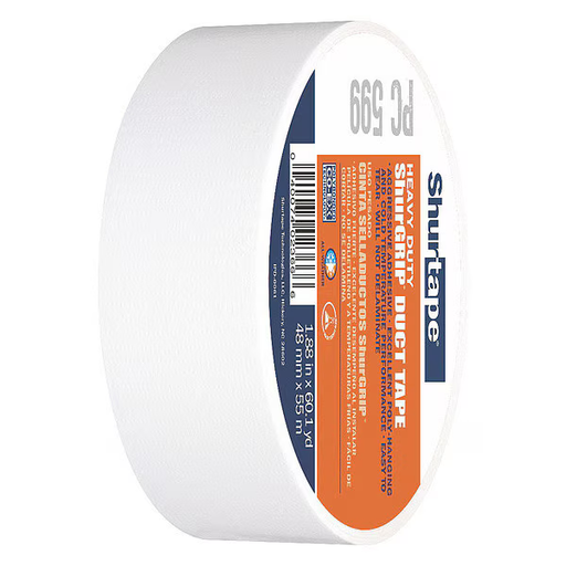 [105470] Shurtape Duct Tape, White, 60-1/8 yd L, 1-7/8 in W