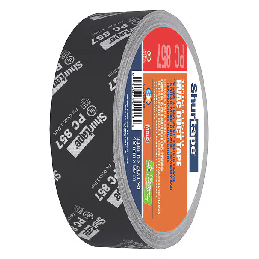 [201885] Shurtape Duct Tape, Black, 60-1/8 yd L, 1-7/8 in W