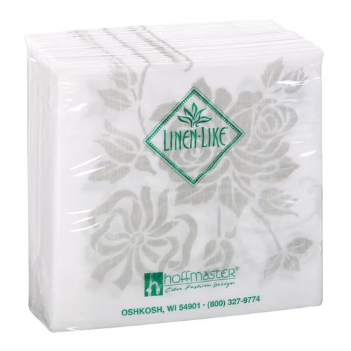 [125040] Hoffmaster Linen-Like® Dinner Napkins 17X17 IN Silver Airlaid Paper Embossed 300/Case