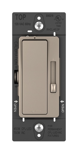 [RHCL453PNICCV4] Legrand radiant 450W Rocker Dimmer for LED/CFL/Halogen/Incandescent Bulbs, 3-Way/1-Pole, Nickel