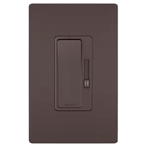 [RHCL453PWPDB] Legrand radiant 450W Rocker Dimmer and Wall Plate for LED/CFL/Halogen/Incandescent Bulbs, 3-Way/1-Pole, Dark Bronze