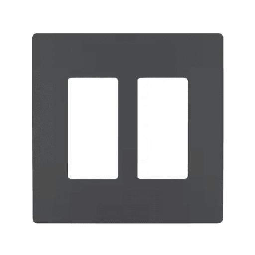 [RWP262GCC6] Legrand radiant 2 Gang 2-Decorator Rocker Screwless Wall Plate, Graphite