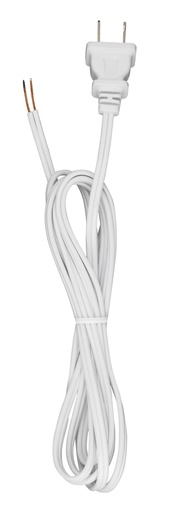 [90-2417] Satco 7ft 18/2 SPT-1 105C White Cord