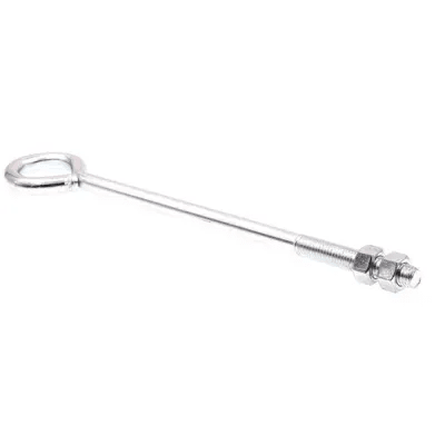 [9067029] Prime-Line Eye Bolts With Nuts, 12 In, Zinc, Package Of 10