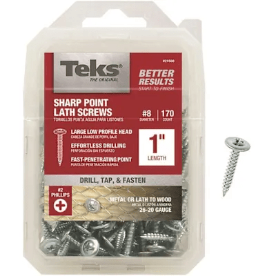 [21508] Teks 8 x 1 in. Phillips Truss Head Sharp Point Lath Screws (170-Pack)