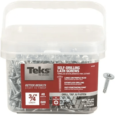 [21525] Teks 8-18 x 3/4 in. Phillips Truss Head Drill Point Lath Screws (600-Pack)