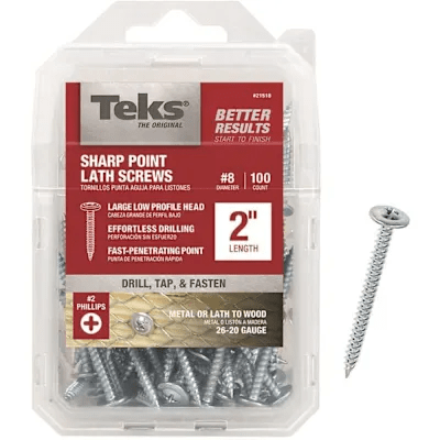 [21518] Teks 8-15 x 2 in. Phillips Truss Head Sharp Point Lath Screws (100-Pack)