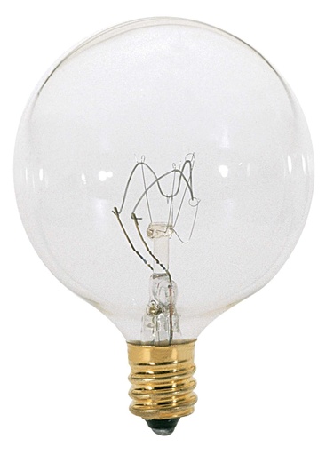 [A3921] Satco 15W G16 1/2 2RD CAND CLR 130V