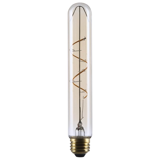 [S14229] Satco 3.5 Watt T9 LED 2000K CCT Medium Base Clear Glass Amber Coil Filament Dimmable 120 Volt