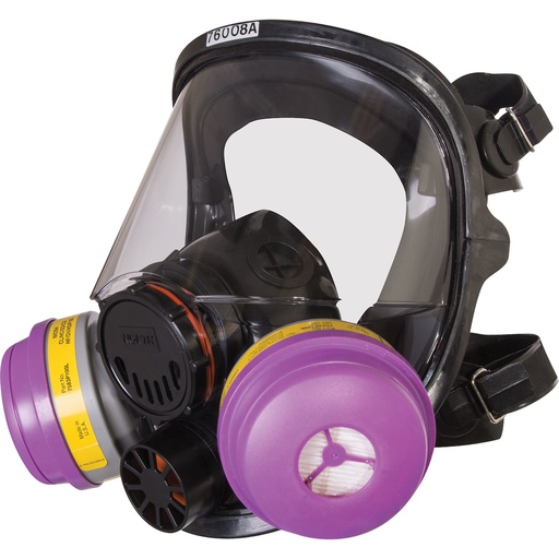 [760008AS] Honeywell Full Facepiece, Medical-Grade Silicone with 5-Strap Headband & Dual N-Series Connectors, Size S