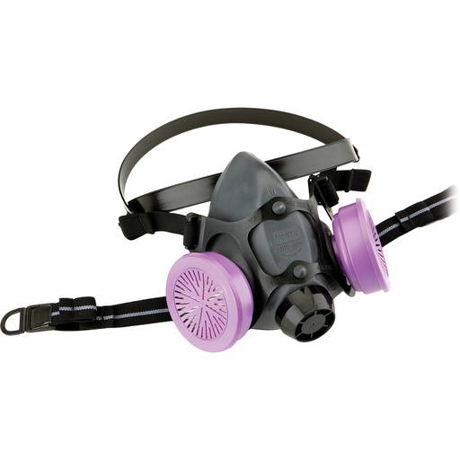 [550030S] Honeywell Half Mask, Elastomeric with Dual N-Series Cartridge Connectors, Size S (Pack 12)