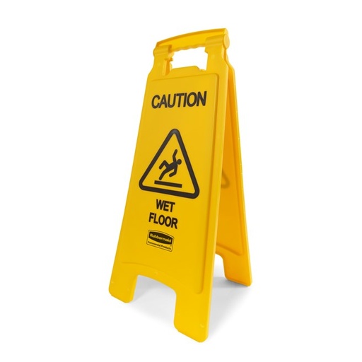 [FG611277YEL] Rubbermaid "Caution Wet Floor" Sign, 2 Sided, 26", Yellow