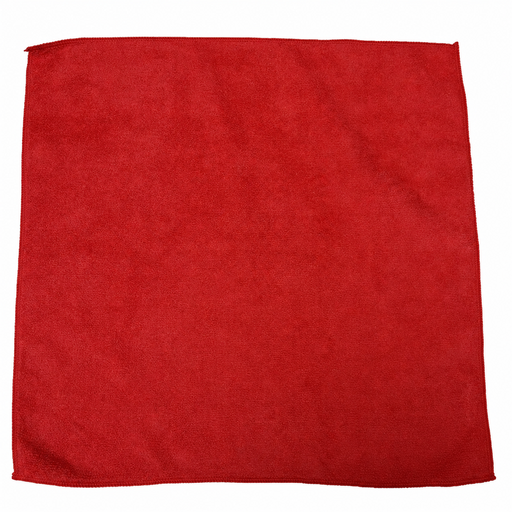 [MS-RD40200] ABCO 16 x 16 Red Microfiber Towel (Case of 12)